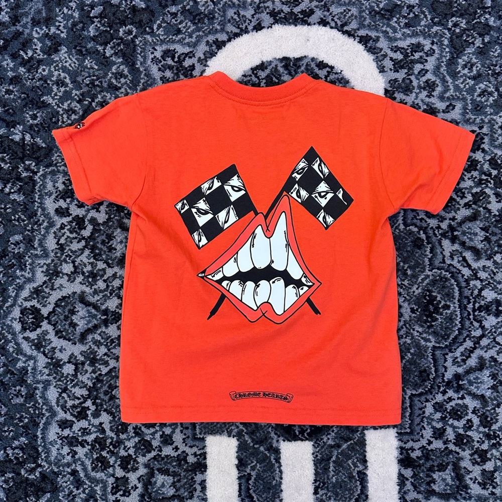 Chrome Hearts Matty Boy Chomper Flames Short Sleeve Kids Tee